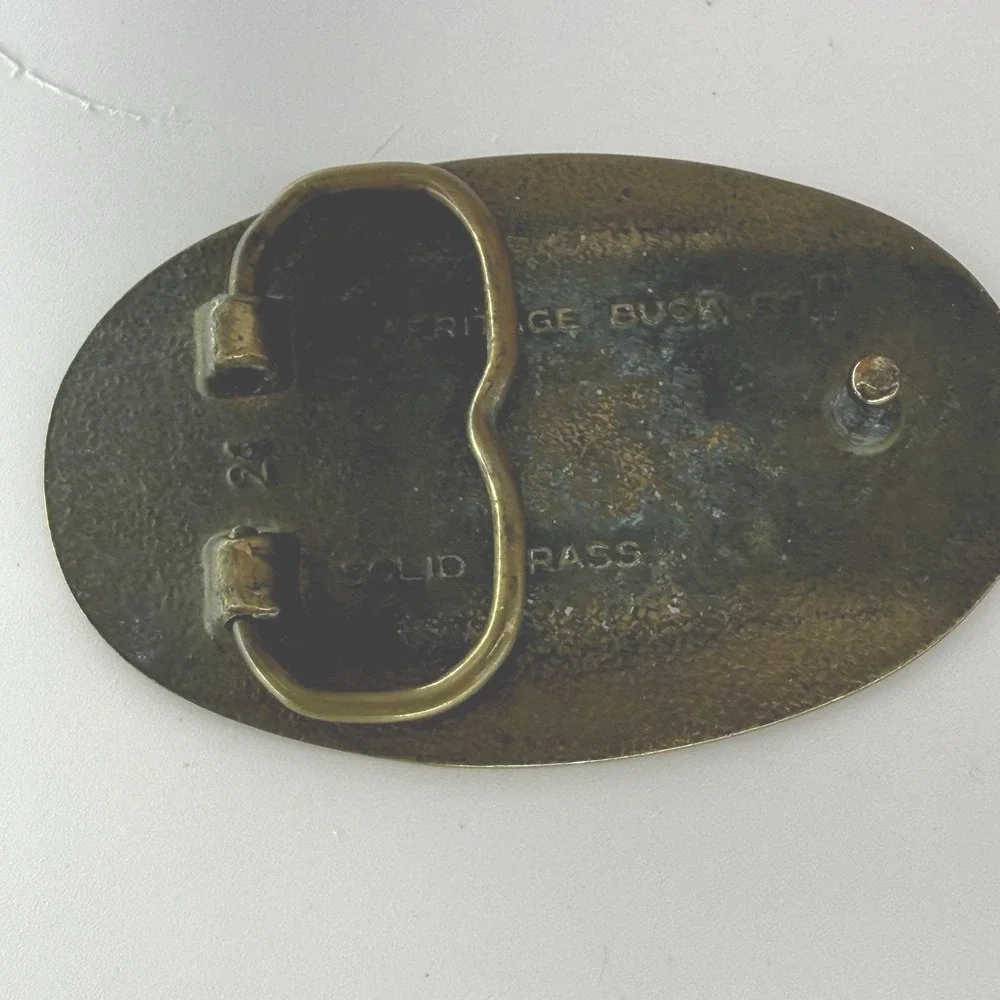 Heritage Buckles Belt Buckle Unisex Brass Square Dancing‎ Enameled Vintage Style